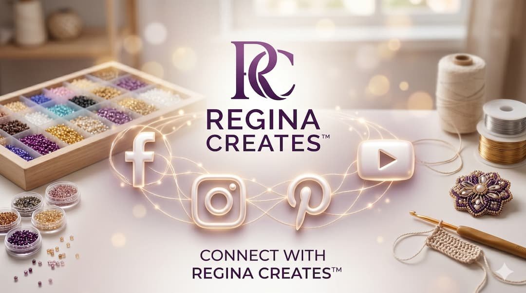 ReginaCreates™ Official Social Media | Connected Artisan Hub with Logo and Icons